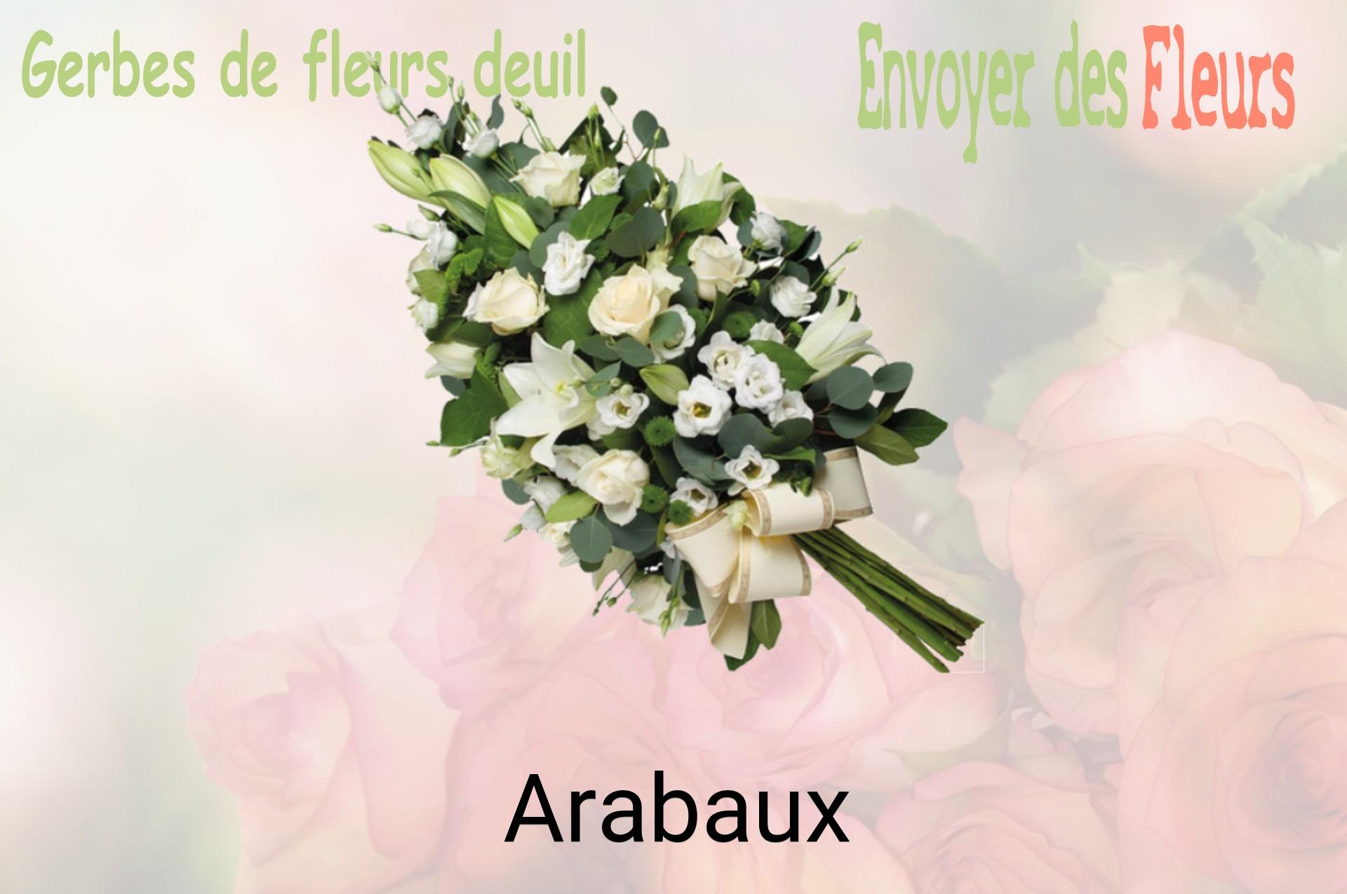 Gerbe de fleurs de deuil livrée à Arabaux